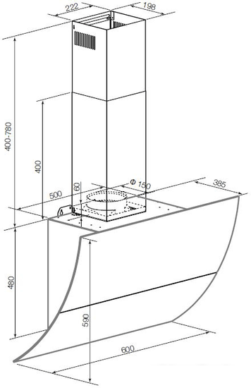 Кухонная вытяжка Graude DH 60.3 GE - фото