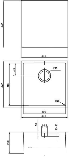 Кухонная мойка IDDIS Edifice EDI44S0i77 - фото