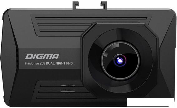 Автомобильный видеорегистратор Digma FreeDrive 208 Dual Night FHD - фото