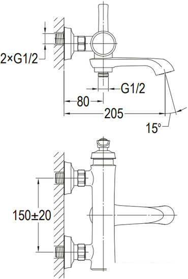 Смеситель Omnires Armance AM5230 ORB - фото