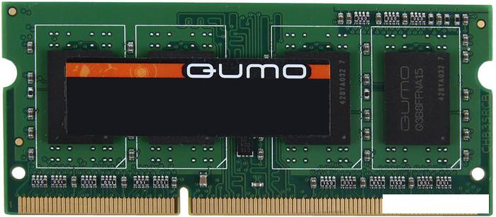 Оперативная память QUMO 4GB DDR3 SO-DIMM PC3-12800 (QUM3S-4G1600C11) - фото