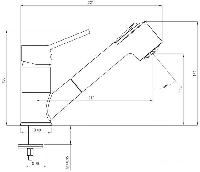 Смеситель Deante Narcyz BDN 071M - фото