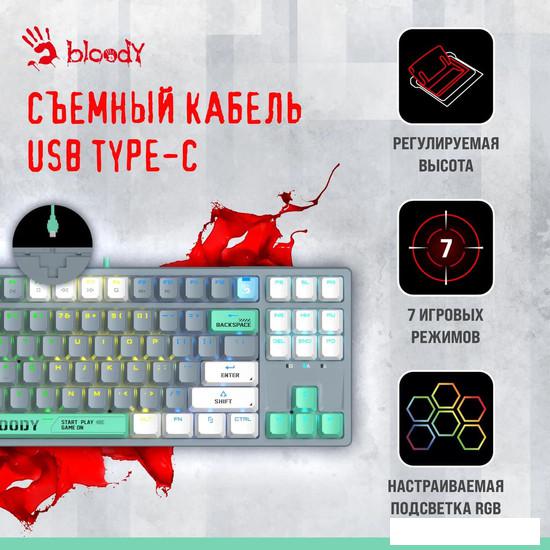 Клавиатура A4Tech Bloody S87 Energy Ash (Bloody BLMS Red Plus) - фото