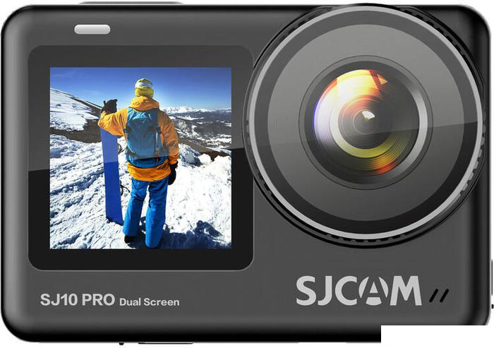 Экшен-камера SJCAM SJ10 Pro Dual Screen (черный) - фото