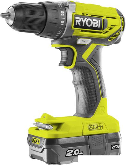 Дрель-шуруповерт Ryobi R18DD2-220S 5133003821 (с 2-мя АКБ, сумка) - фото