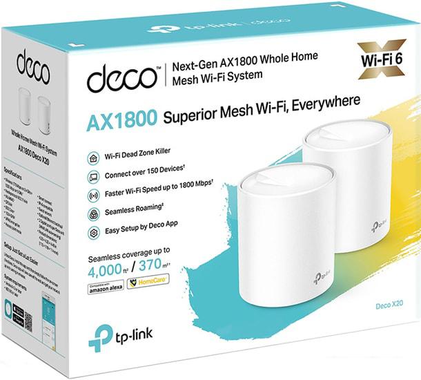 Wi-Fi система TP-Link Deco X20 (2 шт.) - фото