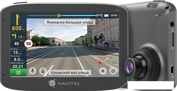 Видеорегистратор-навигатор (2в1) NAVITEL RE 5 Dual - фото