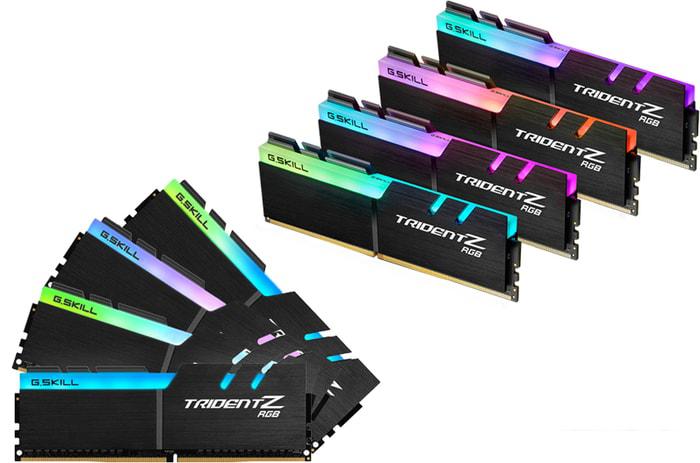 Оперативная память G.Skill Trident Z RGB 8x8GB DDR4 PC4-32000 F4-4000C18D-64GTZR - фото