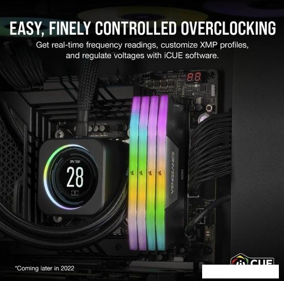 Оперативная память Corsair Vengeance RGB 2x16ГБ DDR5 5200 МГц CMH32GX5M2B5200C40 - фото