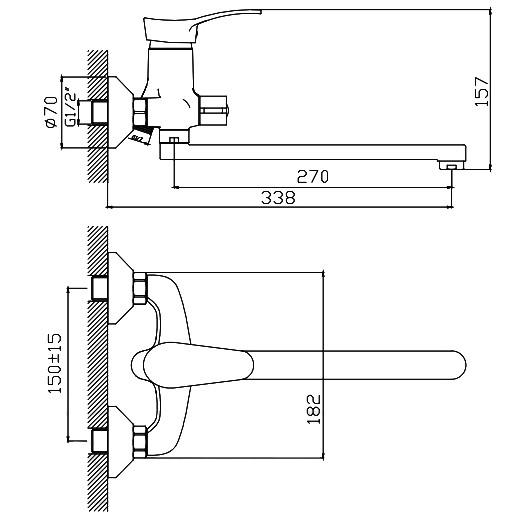 Смеситель Cron CN2214 - фото