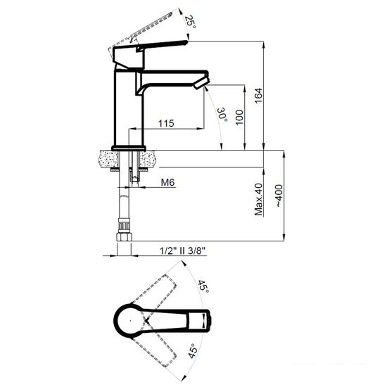 Смеситель Azario Enzo AZ-15714501 - фото