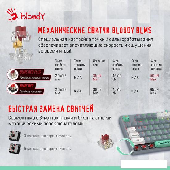 Клавиатура A4Tech Bloody S87 Energy Ash (Bloody BLMS Red Plus) - фото