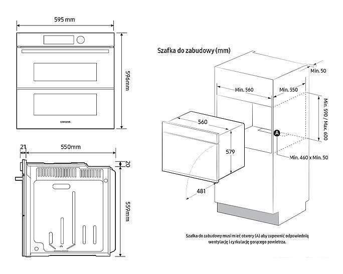 Электрический духовой шкаф Samsung NV7B41207AS - фото