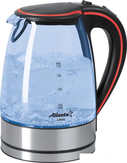 Чайник Atlanta ATH-691 (черный/красный) - фото