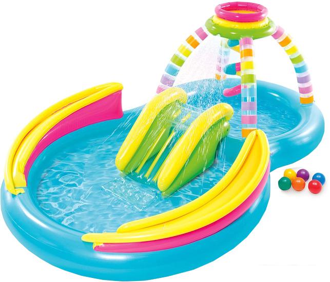 Игровой центр  Intex Rainbow Funnel Play Center 56137NP (295x191x109) - фото