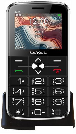 Кнопочный телефон TeXet TM-B228 (черный) - фото