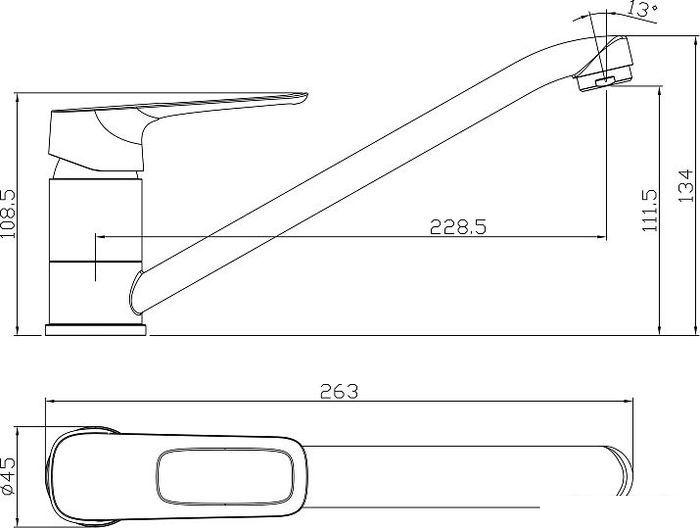 Смеситель Rossinka Silvermix RS46-21 - фото