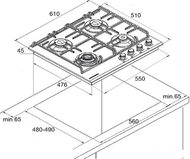 Варочная панель KUPPERSBERG FG 65 B - фото