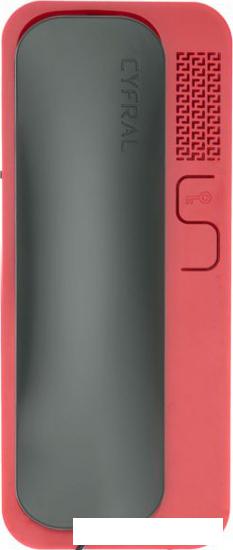 Абонентское аудиоустройство Cyfral Unifon Smart D (красный, с графитовой трубкой) - фото