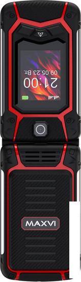 Кнопочный телефон Maxvi E10 (красный) - фото