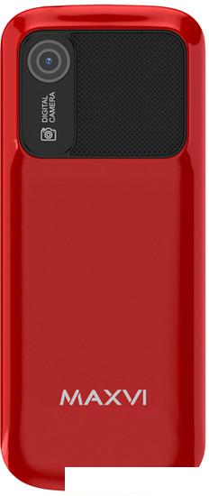 Кнопочный телефон Maxvi P30 (красный) - фото