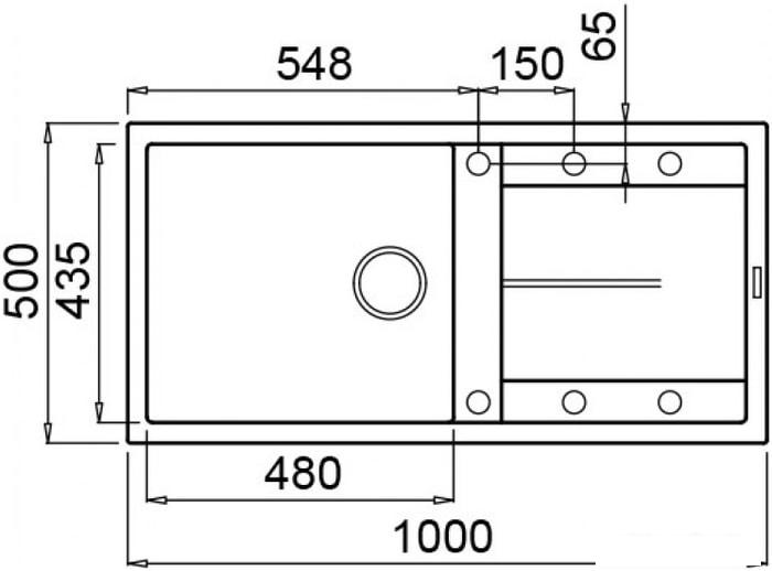 Кухонная мойка Elleci Unico 480 Bianco Antico G62 - фото