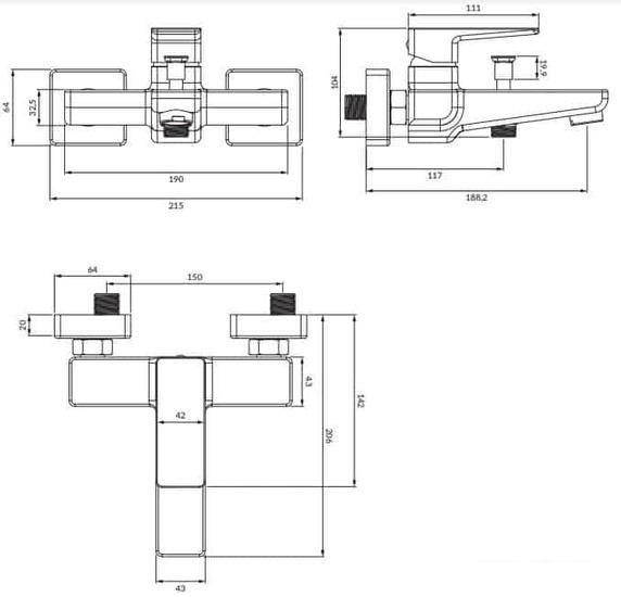 Смеситель Omnires Parma PM7430GR - фото