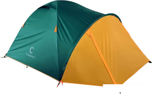 Треккинговая палатка Следопыт Selenga 4 (зеленый/оранжевый) - фото