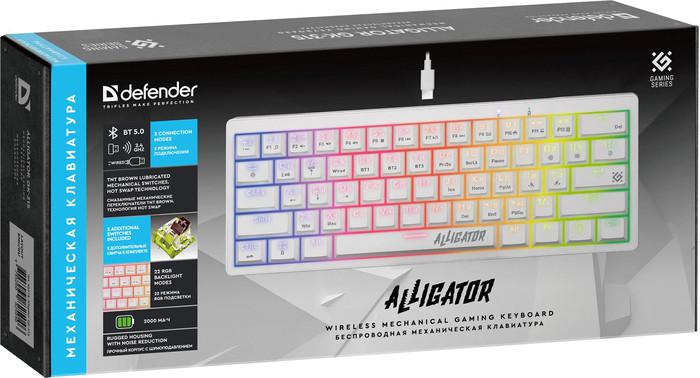 Клавиатура Defender Alligator GK-315 (белый) - фото