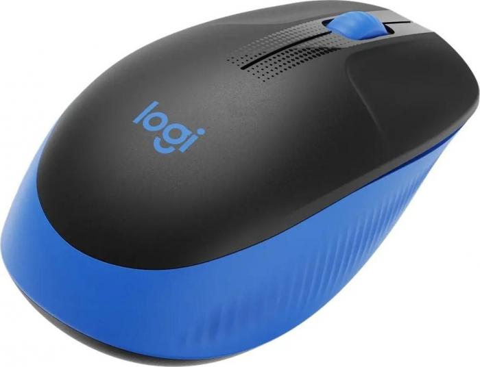 Мышь Logitech M191 (черный/синий) - фото