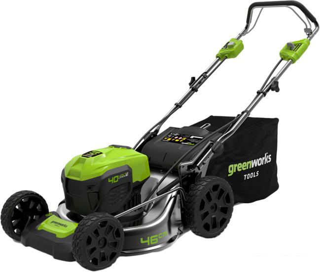 Газонокосилка Greenworks GD40LM46SP 2506807UB (с 1-им АКБ 4 Ah) - фото