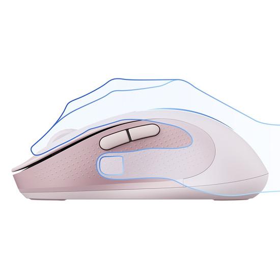 Мышь Baseus F02 Ergonomic Wireless Mouse (розовый, без батарейки в комплекте) - фото