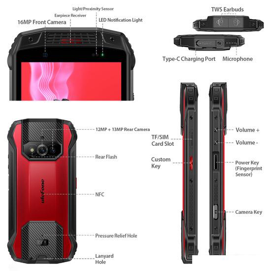 Смартфон Ulefone Armor 15 (голубой) - фото