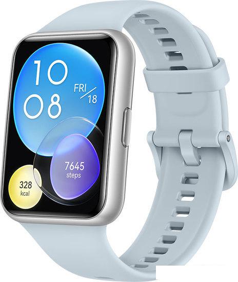 Умные часы Huawei Watch FIT 2 Active междунароная версия (серо-голубой) - фото