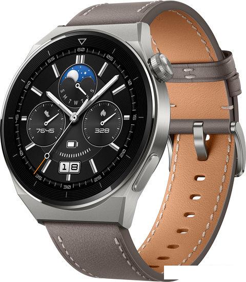 Умные часы Huawei Watch GT 3 Pro Titanium 46 мм (серый) - фото