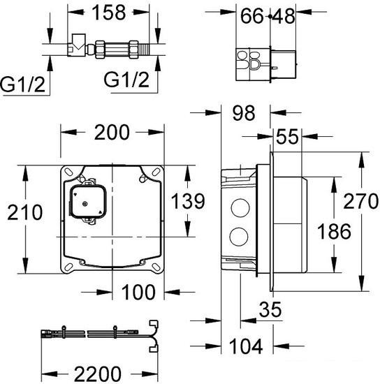 Переключатель режимов Grohe Набор коробов для инфракрасной электроники [36264000] - фото