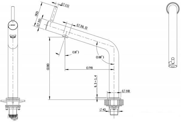 Смеситель Bravat Ozen F7354388CP-ENG - фото