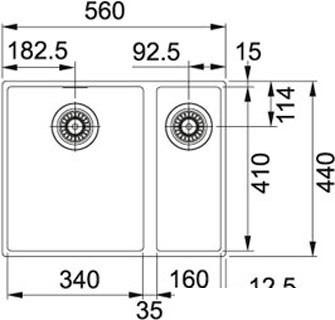 Кухонная мойка Franke Sirius SID 160 (полярный белый) [125.0443.364] - фото