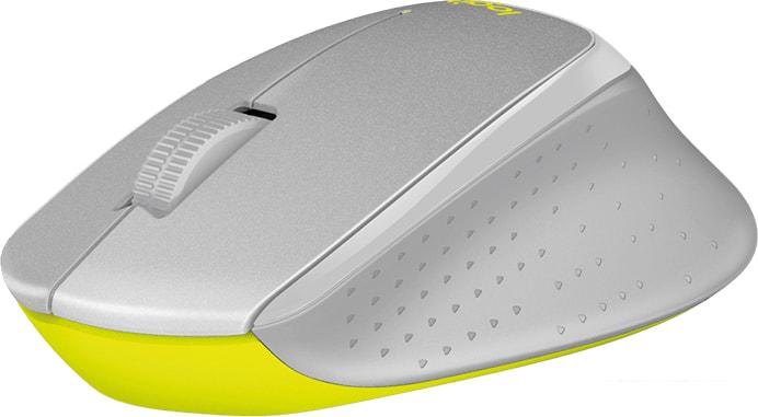 Мышь Logitech M330 Silent Plus (серый/желтый) - фото