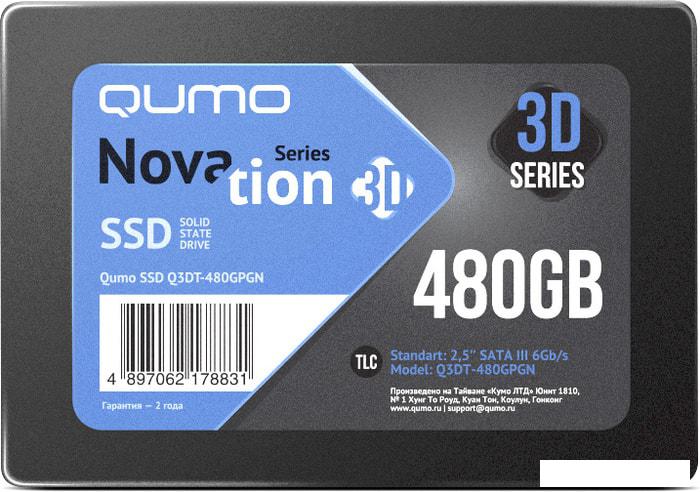 SSD QUMO Novation 3D TLC 480GB Q3DT-480GPGN - фото