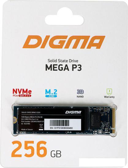 SSD Digma Mega P3 256GB DGSM3256GP33T - фото