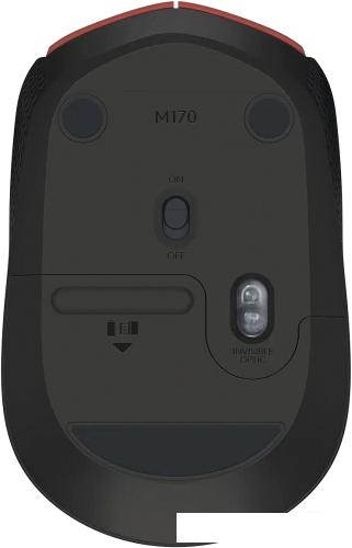 Мышь Logitech M170 Wireless (красный) - фото