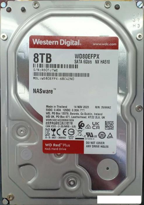 Жесткий диск WD Red Plus 8TB WD80EFPX - фото