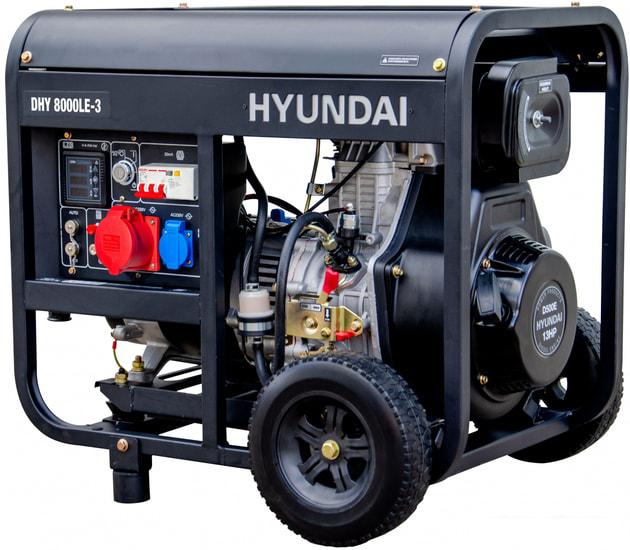 Дизельный генератор Hyundai DHY 8000LE-3 - фото