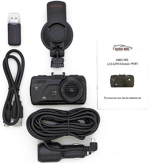 Автомобильный видеорегистратор Sho-Me A12-GPS/GLONASS WiFi - фото