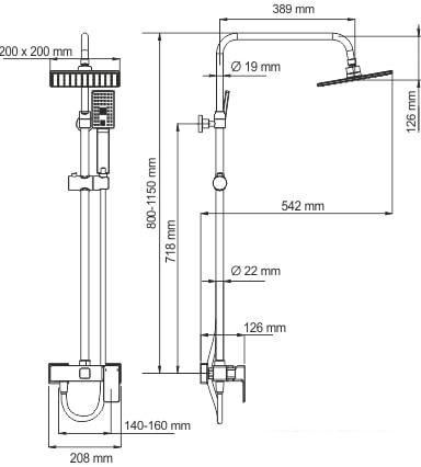 Душевая система Wasserkraft A17702 - фото