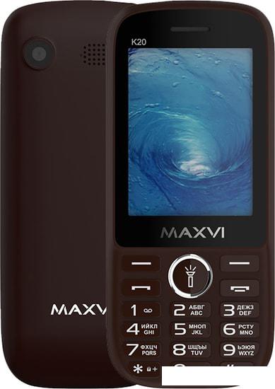 Мобильный телефон Maxvi K20 (коричневый) - фото