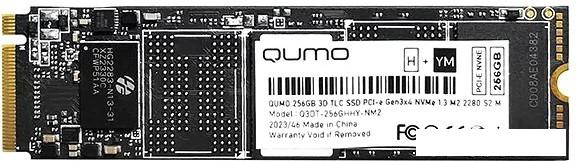 SSD QUMO Novation M2 NVMe 256GB Q3DT-256GHHY-NM2 - фото