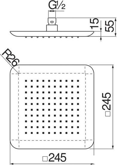 Верхний душ Nobili AD139/122CR - фото