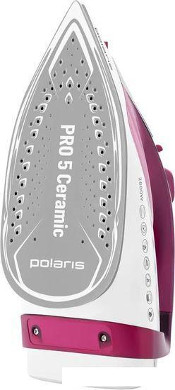 Утюг Polaris PIR 2860AK 3m (черный/розовый) - фото